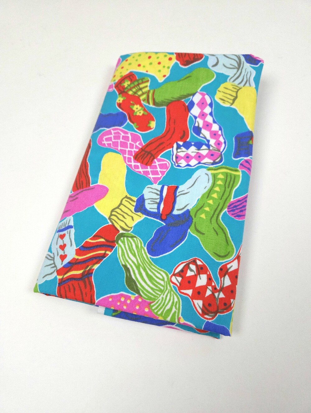 Springs Industries Neon Sock Fabric Cotton Quilting Remnant Novelty 45x32 Inches